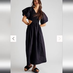 Free People Kalina Midi Black Size S NWT